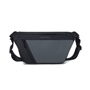 Color Blocking Large Capacity Men's Chest Crossbody Sling <b>Bags</b> Waterproof Designer Anti-Theft Features Zipper Soft for Business - Product Image 4