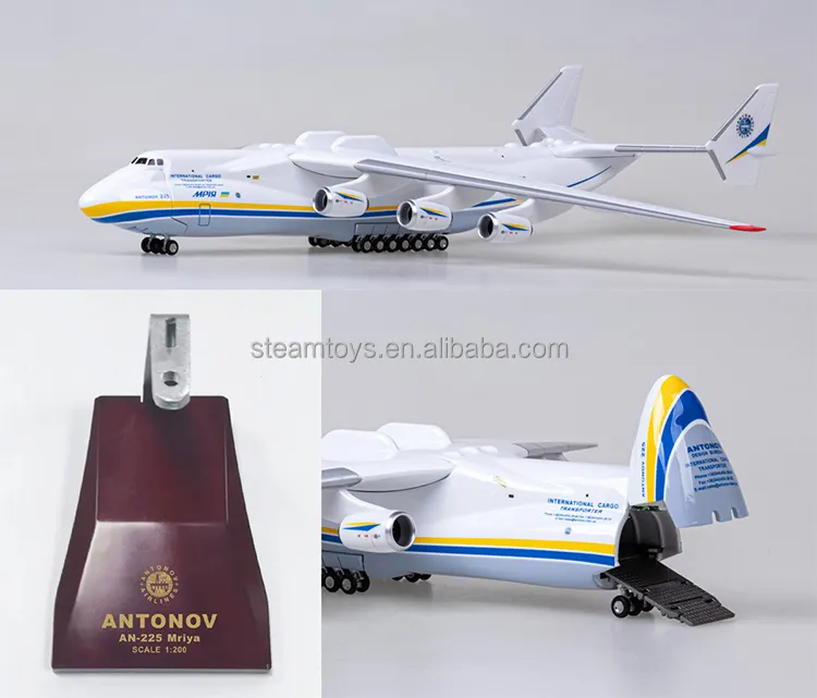 Antov 225 modello di aereo MRIYA ucraina dipinto resina Premium 42CM 1:200 compagnie aeree grande AN-225 Kit modello di aeroplano Souvenir