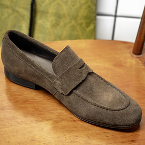 Tendencia de moda casual de verano para hombre: mocasines de cuero genuino con cordones y parte superior de piel de ciervo engomada. - Product Image 4