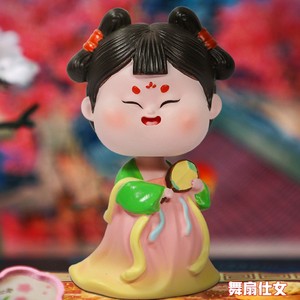 หยู โม ตัง ตุ๊กตาสตรีราชสำนักสมัยราชวงศ์ถัง งานฝีมือเรซิ่น ของตกแต่งบ้าน ของตกแต่งโต๊ะทำงาน ของขวัญปีใหม่จีน - Product Image 2