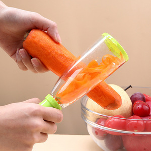 Multifunctional Smart Stainless Steel Blade Vegetable & Fruit Peeler with Container - Product Image 5