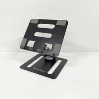 Support de téléphone et tablette en alliage d'aluminium et silicone, rotatif à 360°, pliable, en métal, pour diffusion en direct et visionnage de séries