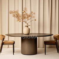 High-End-Esstisch aus Holz Esszimmer möbel Set Moderne runde minimalist ische Esstische aus Holz