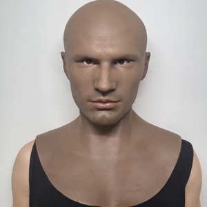 Máscara de Silicona Realista de Cabeza Completa con Cabello y Barba Injertados, para <span class=keywords><strong>Hombre</strong></span> Joven, <span class=keywords><strong>Disfraz</strong></span> de Cosplay, Accesorios de <span class=keywords><strong>Disfraz</strong></span> - Product Image 3