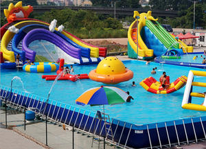 Material de Lona Resistente al Agua con Recubrimiento de PVC para Parques Acuáticos Inflables y Juegos Acuáticos - Product Image 3