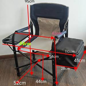 Silla Plegable para Exteriores, Extra Grande, con Marco Metálico, Mesa y Nevera, para Camping, Pesca y Ocio - Product Image 3