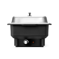 Chauffe-Plat Électrique avec Bac à Eau en Polypropylène, Réchaud Électrique pour Buffet