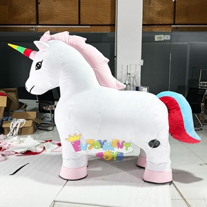 <span class=keywords><strong>Disfraz</strong></span> de Mascota de unicornio de Navidad para adultos al aire libre, <span class=keywords><strong>caballo</strong></span> inflable para decoración navideña - Product Image 4