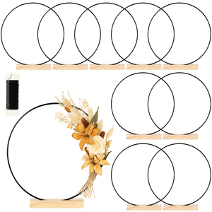 Soportes de Aro Floral Hechos a Mano de 8/10/12/14/16/18/20/22/24 Pulgadas, Anillos de Hierro para Centros de Mesa, Decoraciones para Mesa, Suministros para Manualidades - Product Image 1