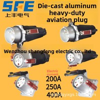 Prise industrielle en aluminium moulé SFE Shangfeng 200A/250A/400A, prise étanche haute intensité pour quais et aéroports 380V