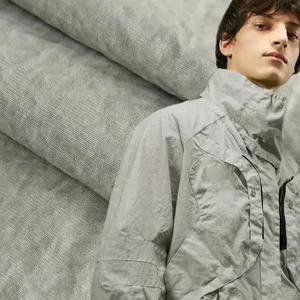Hot bán Crinkle Nylon Taslan vải 120gsm cho hàng may mặc Quilting Áo khoác vải