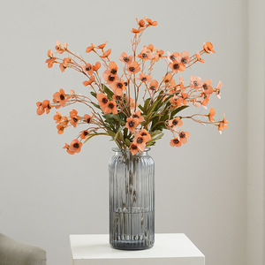 ดอกไม้ประดิษฐ์สไตล์เรโทร ดอกชบาขนาดเล็ก สไตล์ชนบท ตกแต่งภายในระดับไฮเอนด์ ดอกไม้แห้ง ดอกไม้ผ้าไหม ของตกแต่งบ้าน - Product Image 3