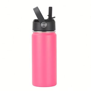 Gobelet isotherme en acier inoxydable à double paroi avec paille, personnalisable avec logo pour événements d'entreprise et cadeaux promotionnels - Product Image 5