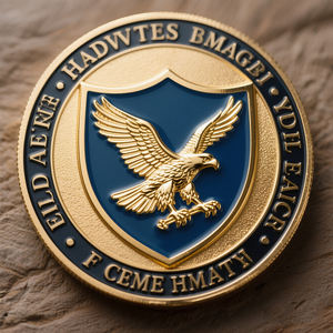 Diseño libre de fábrica, gran oferta personalizada, <span class=keywords><strong>bonita</strong></span> Moneda de estilo grabado de águila, chapado en oro, <span class=keywords><strong>recuerdo</strong></span> de impresión, monedas de desafío conmemorativas - Product Image 2