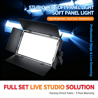 Shiyi S200L Double couleur 630 LED 220W Panneau lumineux plat en alliage d'aluminium Protection IP21 AC 100-240V Contrôle DMX/LCD