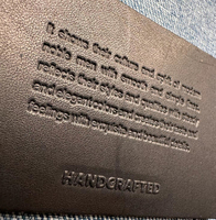 Étiquettes de vêtements en métal gravées avec logo personnalisé et patchs en cuir pour jeans, chaussures, sacs - Marque DZN écologique