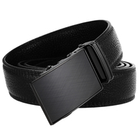 Ceinture en cuir décontractée pour homme LY33-21968-5, 3,0 cm, résistante à l'usure, en cuir de vachette, ceinture de travail automatique avec boucle en métal