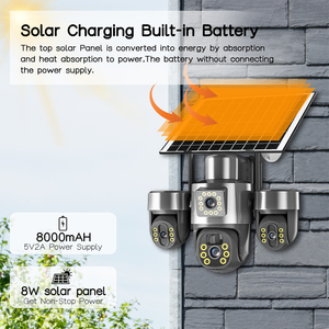 Telecamera Wireless da Esterno a Batteria 1080P con Sensore di Movimento PIR e Pannello Solare, Compatibile Senza Costi Mensili, Fornita dalla Fabbrica di Shenzhen - Product Image 5