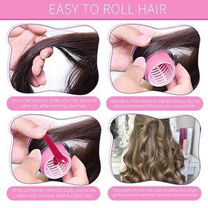 Bigoudis sans chaleur personnalisés en gros, outils de coiffure DIY, bigoudis de 32 mm de diamètre avec épingles - Product Image 5