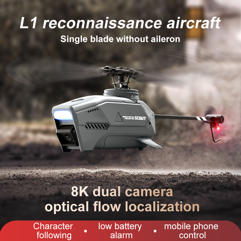 L1 6 Gyro Spy Helicopter with 8k Camera - Perfect for Kids