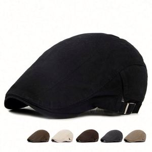 STONE WASHED COTTON <b>Cap</b> <b>Mens</b> Newsboy Ivy Hat Golf Driving <b>Flat</b> Cabbie - Product Image 2