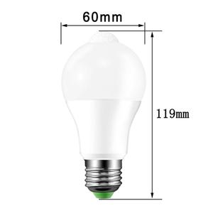 E27 LED PIR <strong>Motion</strong> <strong>Sensor</strong> <strong>Light</strong> <strong>Bulb</strong> 10W Cool Warm White Lamp 110V 220V Globe <strong>Bulb</strong> Body Induction for Stairs Walkway Night Safe - Product Image 2