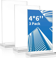Transparent Double Face En Plastique Transparent Signe Titulaire A4 Bureau Affichage Cadres Photo Usine Acrylique Papier Table Menu Stand