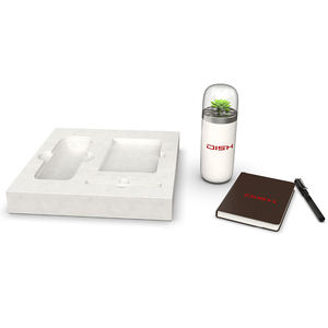 Juego de regalo de oficina ecológico hecho a medida Bandeja de pulpa de caña de azúcar virgen biodegradable Solución sostenible con embalaje de inserción - Product Image 4