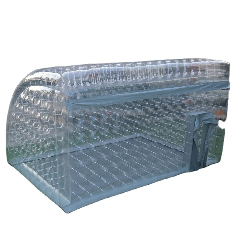 Barraca inflável transparente 100% impermeável para exposição, barraca de PVC para exposição, sala iglu transparente e durável