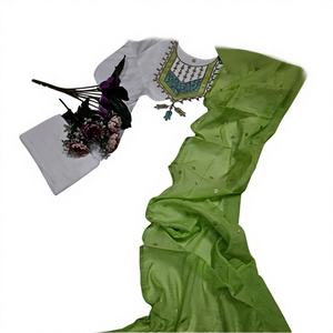 Conjunto de Top y Pantalón Holgado de Mezclilla Azul con Estampado Animal, Estilo Dulce, con Bordado y Crochet, Talla XL - Product Image 1