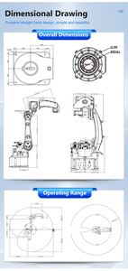 Bras robotisé multifonctionnel à 6 axes personnalisé, soudage automatique, meulage, ébavurage, robot industriel pour le traitement des structures métalliques - Product Image 6