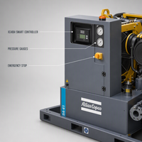 Compresseur d'air haute pression diesel Atlas Copco B4-41, 69 bars, 1000 psi, pour forage de puits d'eau, monté sur skid, portable