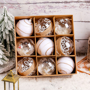 Wholesale Christmas Ball Set Painted Ball Decoration <b>Plastic</b> Christmas Balls Xmas <b>Tree</b> Pendant for Holiday Decor - Product Image 4