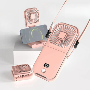Wholesale Smart Home Products Hanging Neck Fans <b>Mini</b> Portable Folding <b>USB</b> Charging Power Bank Handheld Desktop - Product Image 1