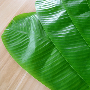 Hojas verdes tropicales simuladas Hawaianas, hojas de plátano artificiales de tacto Real para tapete de mesa, decoración temática de playa y jungla - Product Image 3