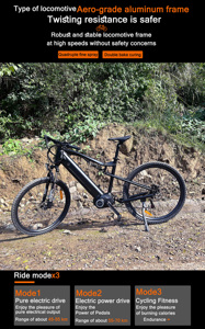 Vélo de route et VTT pour adultes, pneus fins 29'' 27.5'', 48V, capteur de couple central, freins à disque, tout-terrain, modèle Y26, fourni par l'usine - Product Image 4