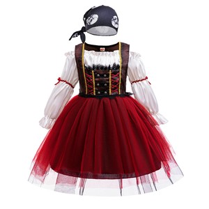 BAIGE Costume da Pirata dei Caraibi per Bambine, Ispirato a <span class=keywords><strong>Film</strong></span> e TV, Abito da Principessa, Costume da Capitano Pirata per Halloween - Product Image 6