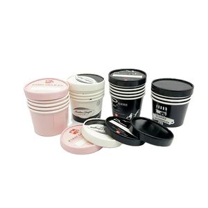PLA 4-36oz Ice Cream Container Cup With Lid and Spoon Inside