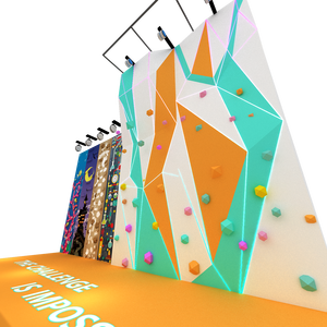 Mur d'<span class=keywords><strong>escalade</strong></span> personnalisé adapté aux adultes pour les enfants Cartoon Painted Rock Fiber Glass avec 5 niveaux de difficulté - Product Image 4