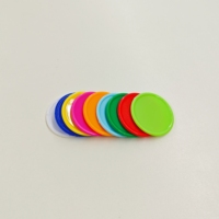 Jetons de jeu en plastique personnalisables 37MM, jetons de comptage colorés pour enfants, pièces en plastique vierges pour récompenses mathématiques, marqueurs et composants
