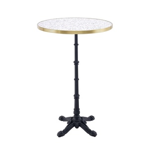 Table de bar commerciale Lifepursue, pieds de bistrot noirs, table haute compacte pour l'extérieur - Product Image 1