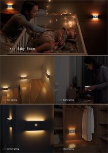 Up Down Dusk to Dawn Sensor de movimiento Montaje magnético AAA Luces de noche alimentadas por batería Armario Cocina Habitación de niños Luz de gabinete Led - Product Image 5