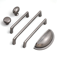Oukali Bas Prix Armoire En Aluminium Continue Bronze Antique Étain Argent Prix Noir Vintage Armoire Européenne Poignées Et Boutons