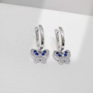Prix usine boucles d'oreilles pour femme en argent 925 plaqué or rose, motifs œil, papillon rond, nœud géométrique western et géométriques rétro - Product Image 1