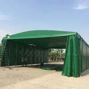 Litong Large Mobile Push-Pull Canopy Outdoor Retractable Tent Folding Awning Sunshade Parking Shed