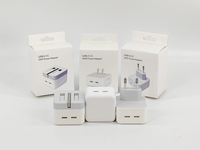Adaptateur secteur haute puissance double USB-C Type C 35W US/EU/UK, chargeur rapide PD pour iPhone 16 15 14 13 12 11 Pro, chargeur PD