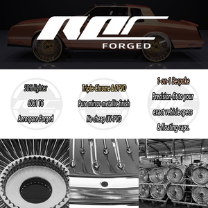 Jantes à rayons forgées OEM 20, 22, 24, 26 pouces pour voitures particulières, chromées, pour <span class=keywords><strong>Chevrolet</strong></span> Monte Carlo, Caprice, <span class=keywords><strong>Impala</strong></span> - Product Image 4