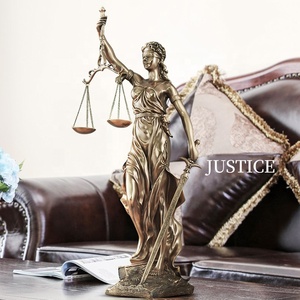 Estatua de Metal Bronce para Decoración del Hogar, la Diosa de la Justicia, Estatua de Mujer Griega, Color Dorado, Escultura para Escritorio de Oficina - Product Image 3