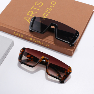 Hot Sale Unisex European American Fashion Half Frame Vintage Small Rectangle Solid PC Lenses Frame <b>Sunglasses</b> Model 21010 - Product Image 6