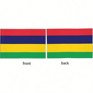 Bandera de Mauricio para Ventana de Auto, Decoración de Alta Calidad con Doble Costura, en Poliéster, Gran Venta - Product Image 3